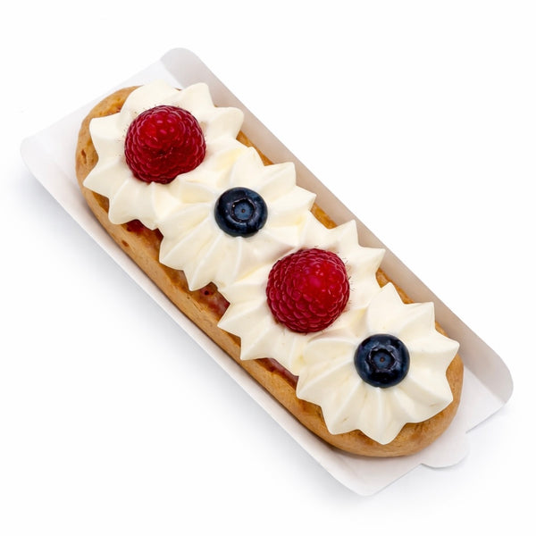 Eclair #03 - Cheese Cream & Raspberry Compote